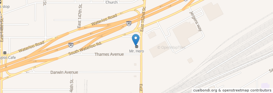 Mapa de ubicacion de Mr. Hero en Stati Uniti D'America, Ohio, Cuyahoga County, Cleveland.