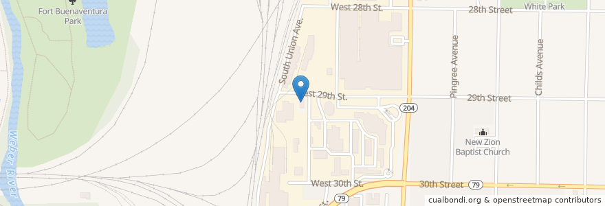 Mapa de ubicacion de Javier's en Stati Uniti D'America, Utah, Weber County, Ogden.