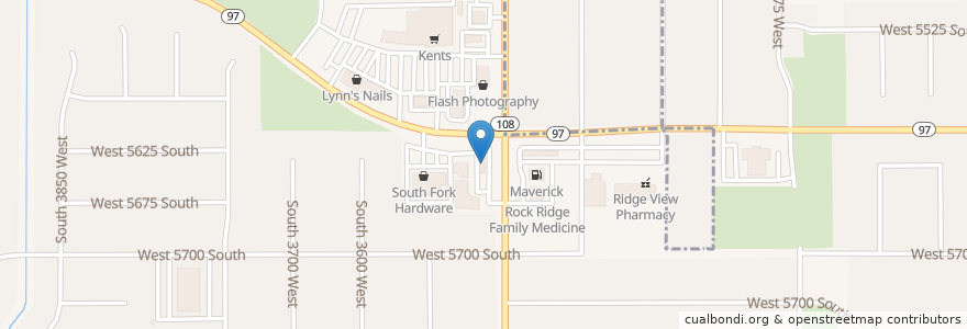 Mapa de ubicacion de 7-Eleven en Amerika Syarikat, Utah, Weber County, Roy.