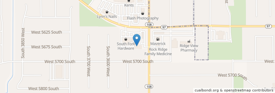 Mapa de ubicacion de Weber State University West Campus en États-Unis D'Amérique, Utah, Weber County, Roy.