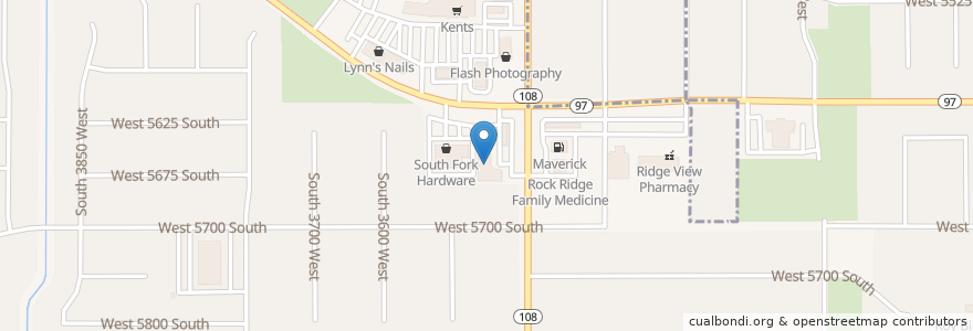 Mapa de ubicacion de Domino's en Vereinigte Staaten Von Amerika, Utah, Weber County, Roy.