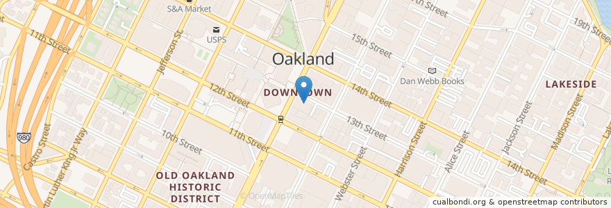 Mapa de ubicacion de Radio en United States, California, Alameda County, Oakland.
