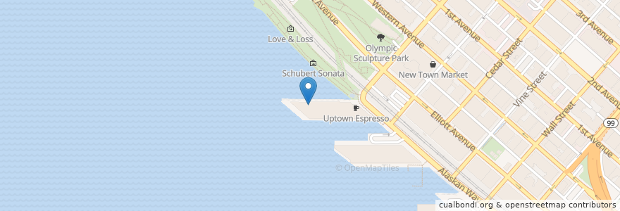 Mapa de ubicacion de Aqua by El Gaucho en Stati Uniti D'America, Washington, King County, Seattle.