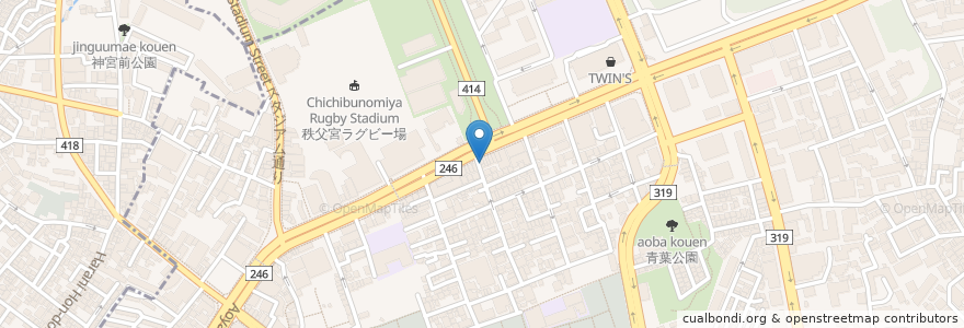 Mapa de ubicacion de 青山稲木クリニック en ژاپن, 東京都, 港区.