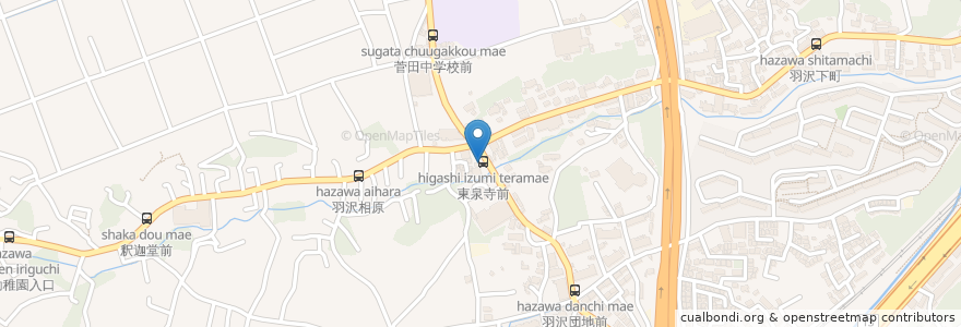 Mapa de ubicacion de すき家 en 日本, 神奈川県, 横浜市, 神奈川区.