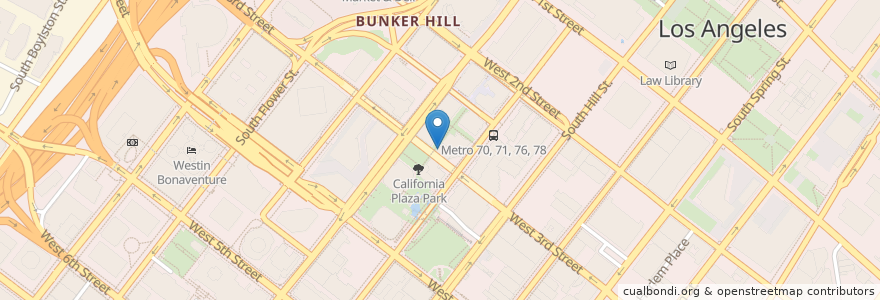 Mapa de ubicacion de Mendocino Farms en Amerika Birleşik Devletleri, Kaliforniya, Los Angeles County, Los Angeles.