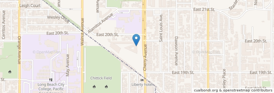 Mapa de ubicacion de Nelson Academy en Estados Unidos Da América, Califórnia, Los Angeles County, Long Beach.