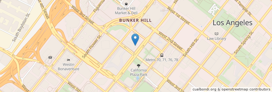 Mapa de ubicacion de Subway en États-Unis D'Amérique, Californie, Los Angeles County, Los Angeles.