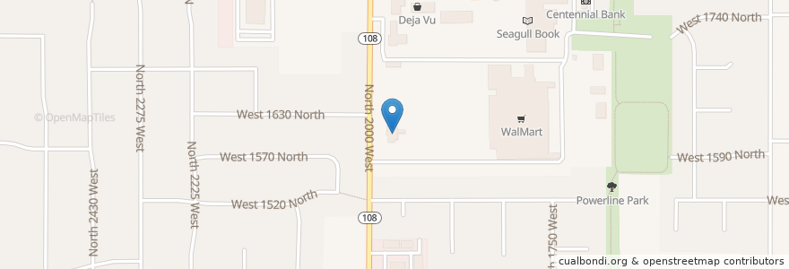 Mapa de ubicacion de Golden West Credit Union en Stati Uniti D'America, Utah, Davis County, Clinton.