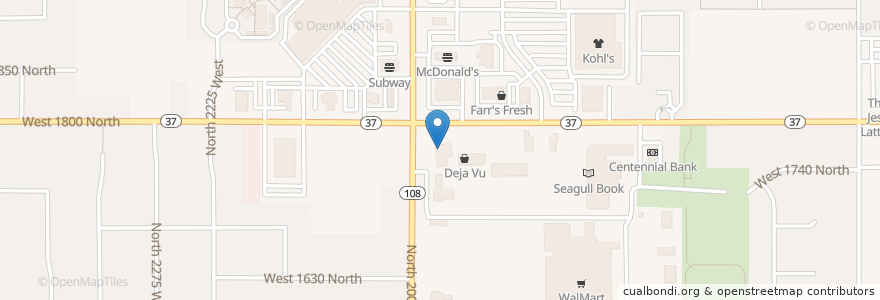 Mapa de ubicacion de Jamba Juice en United States, Utah, Davis County, Clinton.