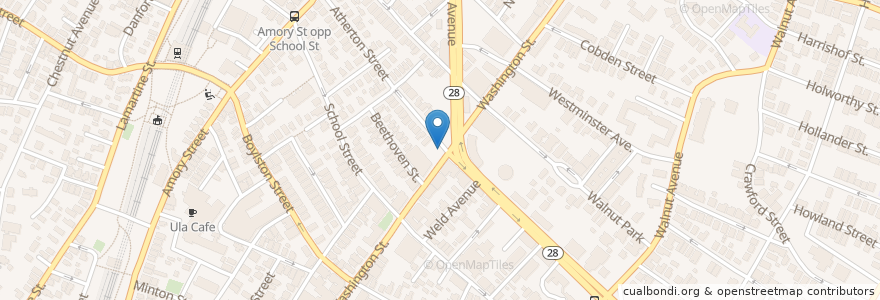 Mapa de ubicacion de Blue Bikes - Egleston Square at Columbus Ave en Amerika Birleşik Devletleri, Massachusetts, Suffolk County, Boston.
