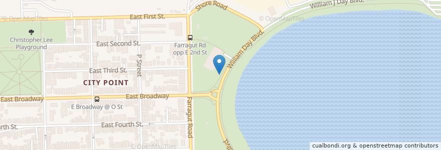 Mapa de ubicacion de Blue Bikes - Day Boulevard en 미국, 매사추세츠, Suffolk County, Boston.