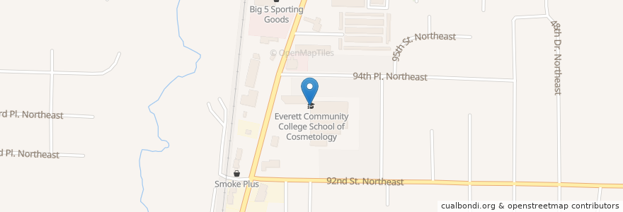 Mapa de ubicacion de Everett Community College School of Cosmetology en Estados Unidos Da América, Washington, Snohomish County, Marysville.