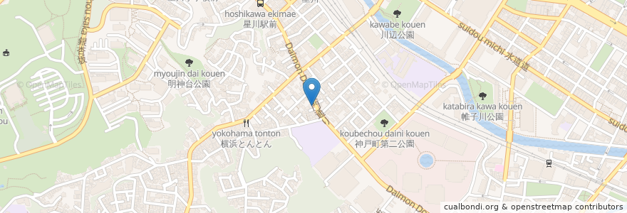 Mapa de ubicacion de 宅配寿司 銀のさら en Japan, Kanagawa Prefecture, Yokohama, Hodogaya Ward.