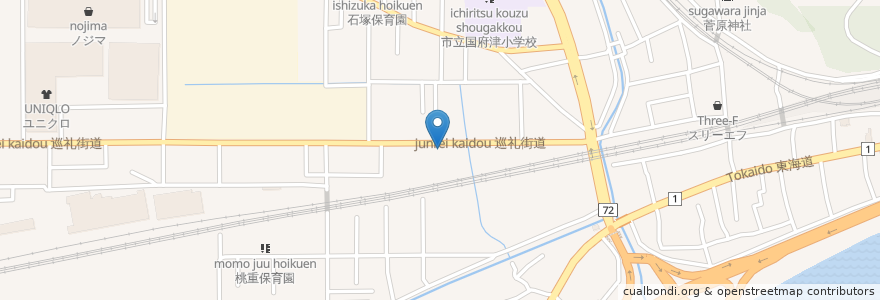 Mapa de ubicacion de 味の民芸 en اليابان, كاناغاوا, 小田原市.