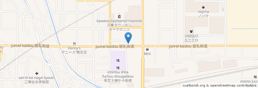 Mapa de ubicacion de バーミヤン en 日本, 神奈川縣, 小田原市.