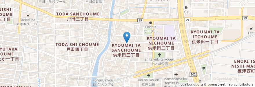 Mapa de ubicacion de 神明社 en ژاپن, 愛知県, 名古屋市, 中川区.