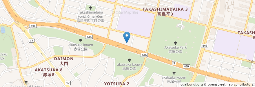 Mapa de ubicacion de 吉野家 en 日本, 東京都, 板橋区.