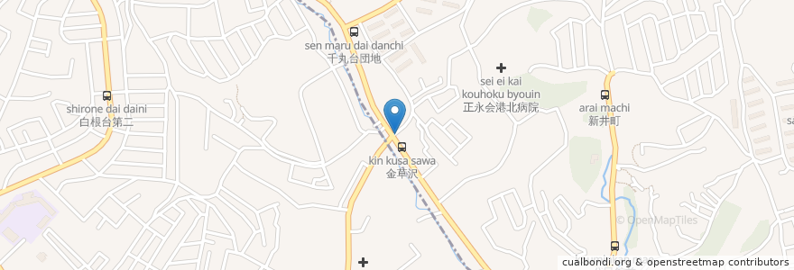Mapa de ubicacion de 千貫丸 en 日本, 神奈川県, 横浜市, 旭区.