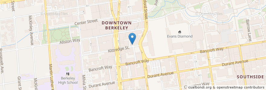 Mapa de ubicacion de Oxford Garage en Stati Uniti D'America, California, Contea Di Alameda, Berkeley.