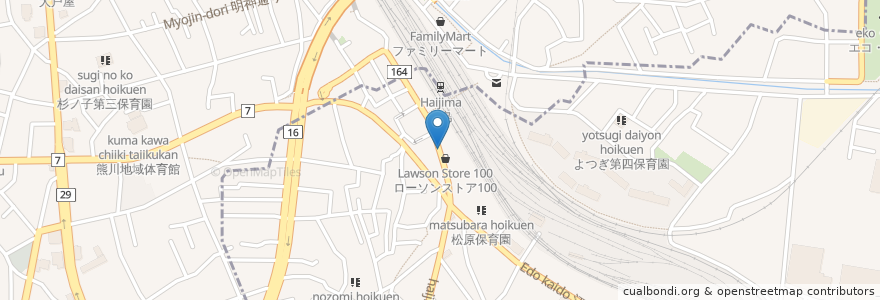 Mapa de ubicacion de 喫煙所 en ژاپن, 東京都, 福生市.