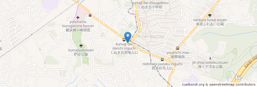 Mapa de ubicacion de 豚骨ラーメン・中華そば ぼうず en Japan, Präfektur Kanagawa, Yokohama, 旭区.