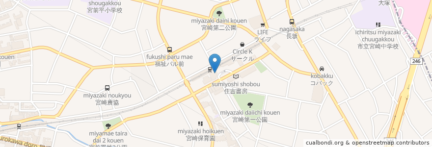 Mapa de ubicacion de クリエイトSD en Japon, Préfecture De Kanagawa, Kawasaki, 宮前区.