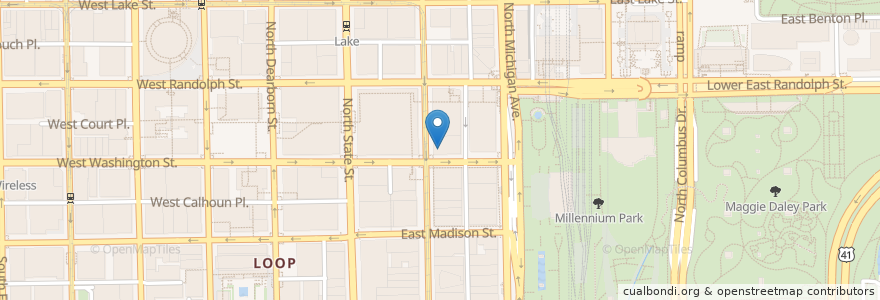 Mapa de ubicacion de Staples The Office Superstore en United States, Illinois, Chicago.
