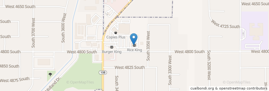 Mapa de ubicacion de Rice King en Amerika Syarikat, Utah, Weber County, Roy.