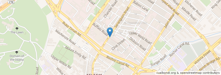 Mapa de ubicacion de Ananda Bhavan (ஆனந்த பவன் சைவம்) en シンガポール, Central.