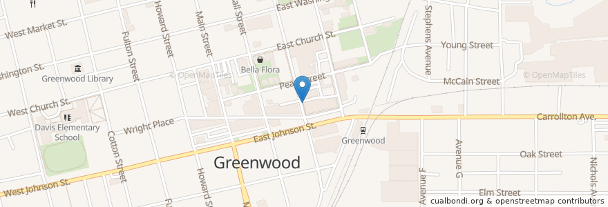 Mapa de ubicacion de Neal's Place en Amerika Syarikat, Mississippi, Leflore County, Greenwood.