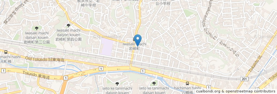 Mapa de ubicacion de きのえね en 일본, 가나가와현, 요코하마시, 保土ヶ谷区.