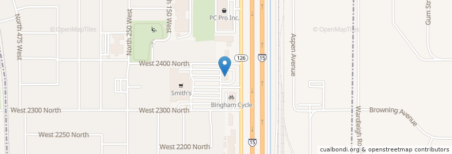 Mapa de ubicacion de Smith's Fuel Center en アメリカ合衆国, ユタ州, Weber County, Sunset.