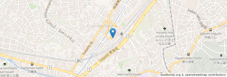 Mapa de ubicacion de くつろぎの里　庄や en Japón, Prefectura De Kanagawa, Yokohama, 保土ヶ谷区.