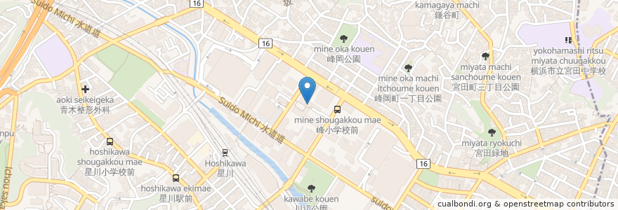 Mapa de ubicacion de 杉本皮膚科医院 en Japan, Kanagawa Prefecture, Yokohama, Hodogaya Ward.