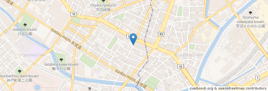 Mapa de ubicacion de パブスナック ブーゲン en 일본, 가나가와현, 요코하마시.