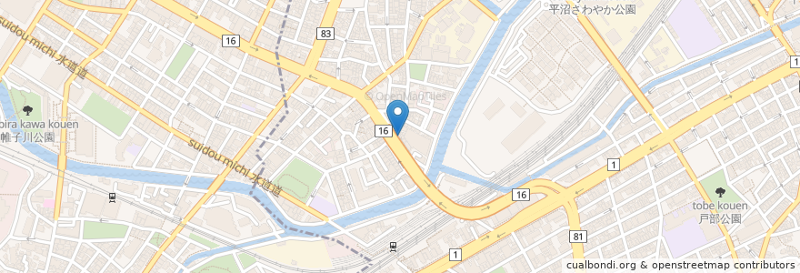 Mapa de ubicacion de 麻雀青葉 en 日本, 神奈川県, 横浜市, 西区.
