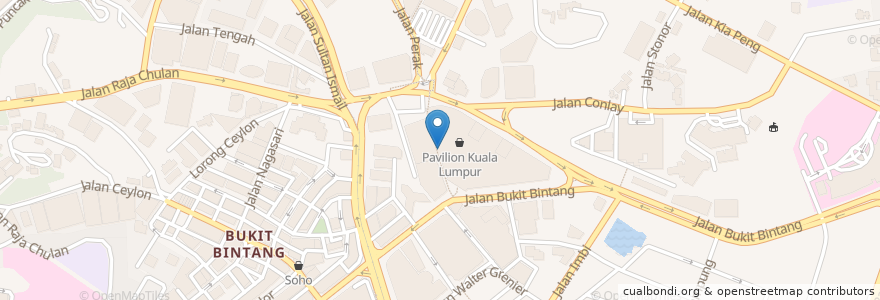 Mapa de ubicacion de Cafe de Paris en Malesia, Selangor, Kuala Lumpur.