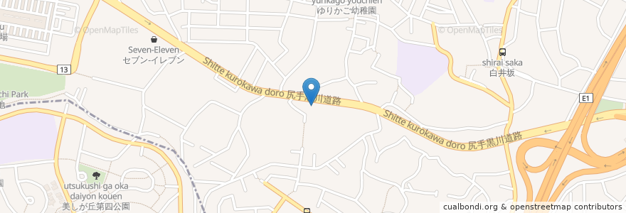 Mapa de ubicacion de 横濱家 en Jepun, 神奈川県, 川崎市, 宮前区.