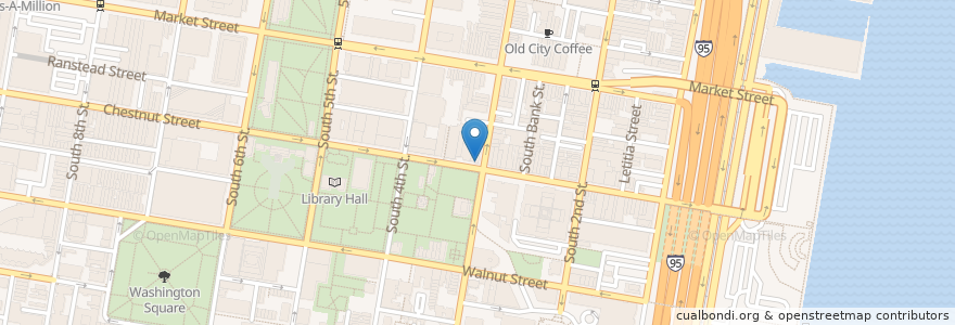Mapa de ubicacion de The Monkey Bar en الولايات المتّحدة الأمريكيّة, بنسيلفانيا, Philadelphia County, فيلادلفيا.