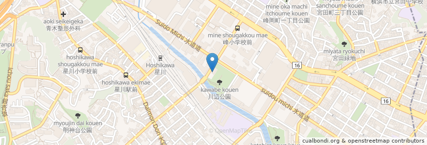 Mapa de ubicacion de ろうきん en 일본, 가나가와현, 요코하마시, 保土ヶ谷区.