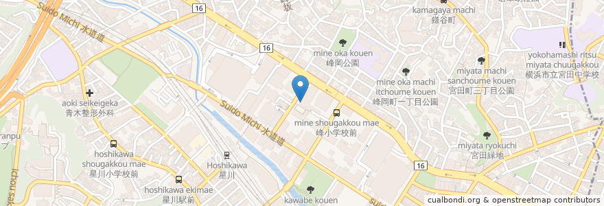 Mapa de ubicacion de 手作りハンバーグ はなかご en Japón, Prefectura De Kanagawa, Yokohama, 保土ヶ谷区.