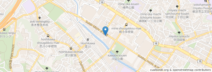 Mapa de ubicacion de ゆで太郎 en Япония, Канагава, Йокогама, Ходогая.