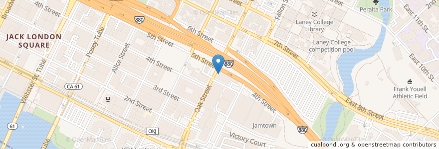 Mapa de ubicacion de Nido Kitchen and Bar en Stati Uniti D'America, California, Contea Di Alameda, Oakland.