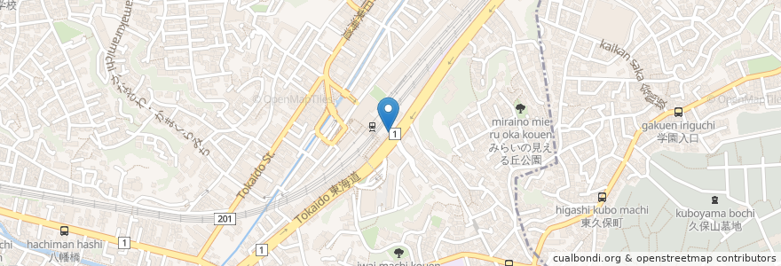 Mapa de ubicacion de 居酒屋 浜屋(旧 とんかつ・らーめん 浜屋) en Japonya, 神奈川県, 横浜市, 保土ヶ谷区.