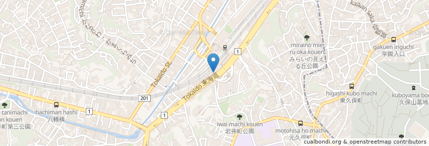 Mapa de ubicacion de ヒロタ en Япония, Канагава, Йокогама, Ходогая.