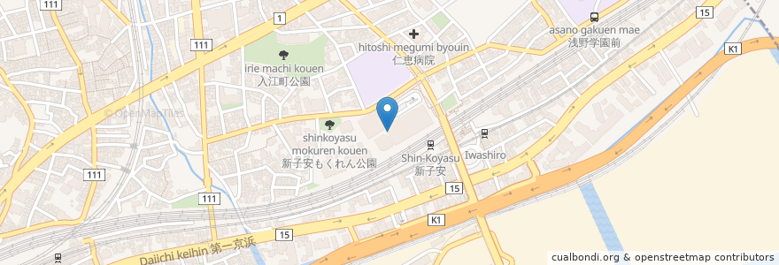 Mapa de ubicacion de パルキッズ en Jepun, 神奈川県, 横浜市, 神奈川区.