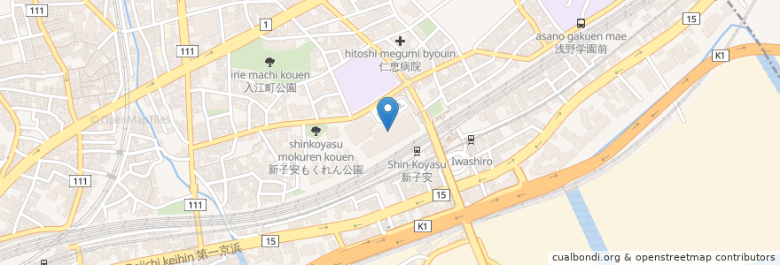 Mapa de ubicacion de ドトール en Japón, Prefectura De Kanagawa, Yokohama, 神奈川区.