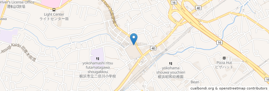 Mapa de ubicacion de CoCo壱番屋 en 日本, 神奈川県, 横浜市, 旭区.