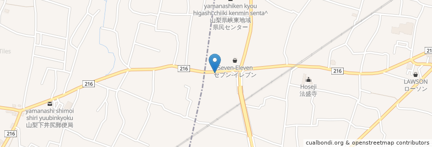 Mapa de ubicacion de ハッピードリンクショップ en اليابان, 山梨県, 甲州市.